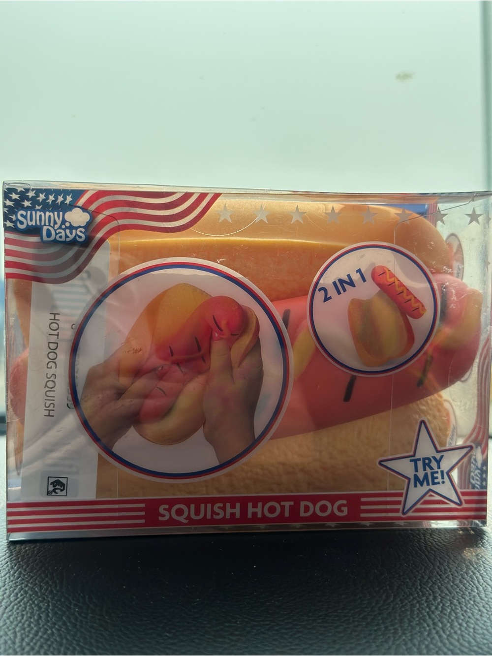 Pink & Yellow Squish Hot Dog - Kids Learning Toy